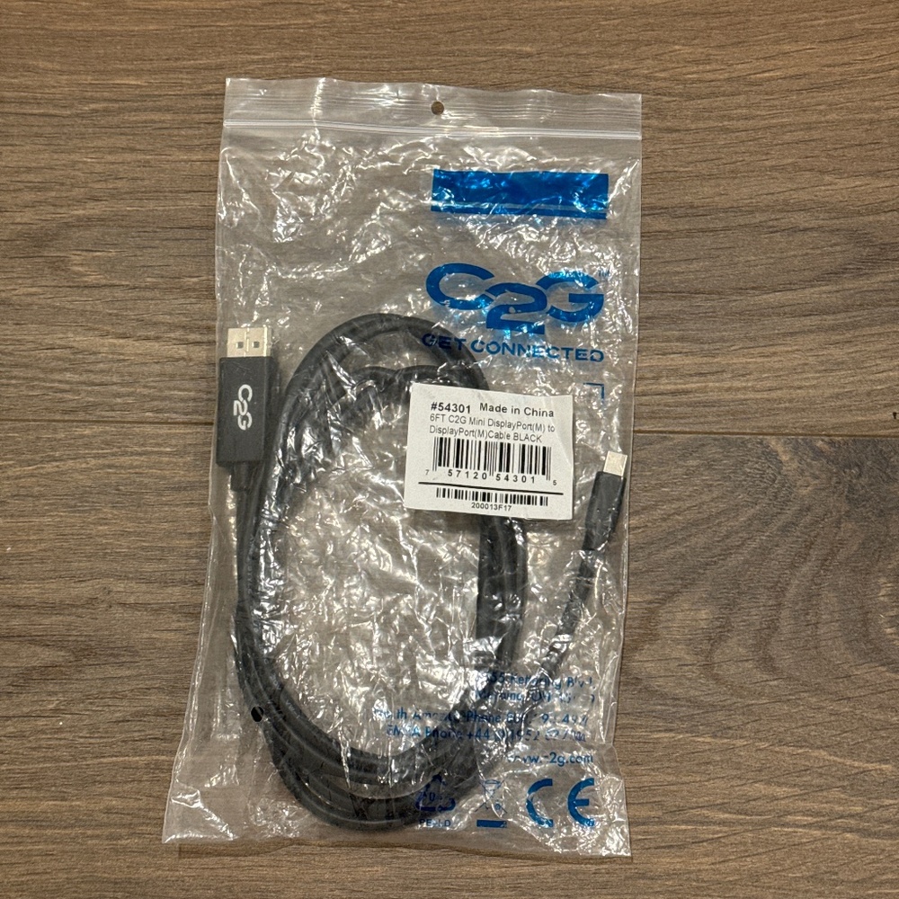 C2G Legrand Mini DisplayPort (M) to DisplayPort (M) Cable Adapter Converter 6ft